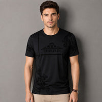 Vittore™ Baumwoll-T-Shirt mit modernem Print / Für einen modernen Look zu jedem Anlass – Schwarz