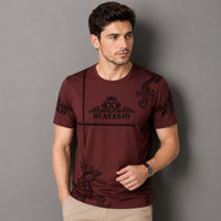 Vittore™ Baumwoll-T-Shirt mit modernem Print / Für einen modernen Look zu jedem Anlass – Rot