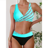 Zuza - Badeanzug mit Halterneck – Blau