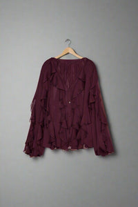 KIANA I PROMANTISCHE BLUSE – Violett