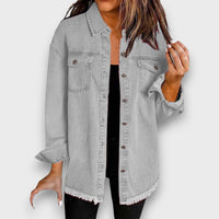 Karela – Klassische Jeansjacke – Grau
