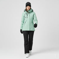 Damen Skiset | Jacke mit Kapuze Hose abgestimmte Ausführung – Grün