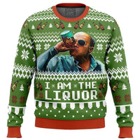 Unisex-Weihnachtsbluse mit Aufdruck, kuschelig und warm – Grün Liquor