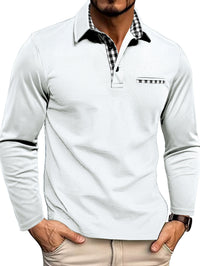 Herren-Poloshirt mit langarmdesign | Alltagstauglich – Weiß