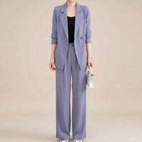 Alviera™ 2-teiliges Set mit Elegantem Blazer im Tailoring-Design – Grau