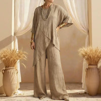 Serenza™-Set mit Asymmetrischem Design und Fließender Passform – Khaki