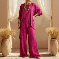 Serenza™-Set mit Asymmetrischem Design und Fließender Passform – Rosa