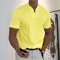 Aureon™-T-Shirt mit Schmaler Passform und Minimalistischem Design – Gelb