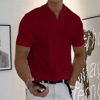 Aureon™-T-Shirt mit Schmaler Passform und Minimalistischem Design – Rot