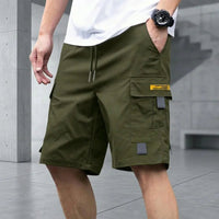 Brann - Hochwertige Cargoshorts im Utility-Stil – Dunkelgrün