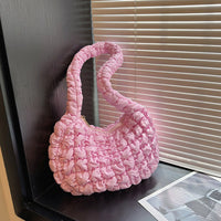 Vielseitige Damen-Umhängetasche, leicht, aus Nylon – Rosa