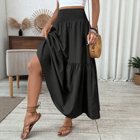 Mireya™-Rock mit Mehrlagigem Aufbau und Weitem Schnitt – Schwarz