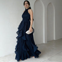 Avelora™ Kleid mit Raffiniertem Design und Eleganter Bewegung – Marine