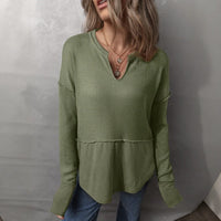Elowen™-Bluse mit Modernem Schnitt und Lässig-Schickem Stil – Olivgrün