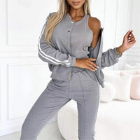 Zenvia™ 3-Teiliges Set mit Vielseitigem Design und Täglichem Komfort – Grau