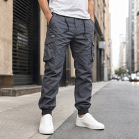 Everest™ Cargohose mit Utility-Taschen und Jogger-Bündchen – Grau