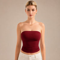 Belisse™ Bandeau-Top mit Figurbetontem Sitz und Premium-Komfort – Rot