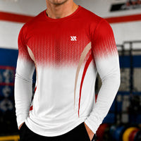 Valen™ Langarmshirt aus Sportgewebe mit UV-Schutz – Rot