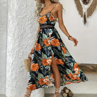 Garden™ Maxikleid Mit Spitzen-Taille Und Elegantem Schlitz – Schwarz