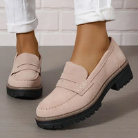 Damen Wildleder Loafer – Sommerliche & Bequeme Halbschuhe für Alltag & Büro – Rosa