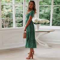 Boho Bequemes Kleid – Grün