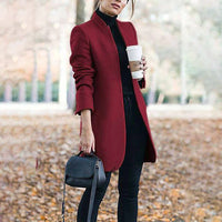 Modischer Trenchcoat für Damen | Lässig – Weinrot