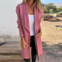 Strickjacke für Damen - Leichte Sommerjacke mit Taschen – Rosa