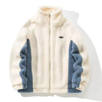 Warme Winter Fleecejacke Streetwear – Beige