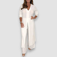 Bella | Luftige Feder Zweiteiliges Set – Weiß