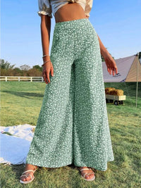 FINLEY - Bedruckte Hose mit Blumenmuster – Grün