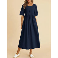 Hilaria | Damen Premium Kleid – Marine