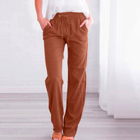 SAVANNAH - Hose mit elastischer Taille – Rost
