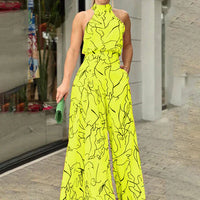 HANNAH - Elegante ärmellose Jumpsuits – Gelb