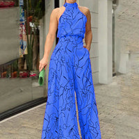 HANNAH - Elegante ärmellose Jumpsuits – Blau