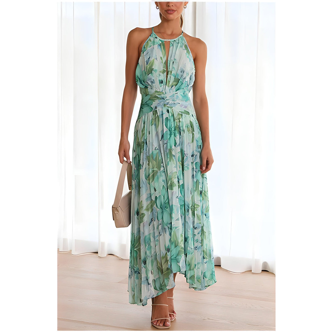 Josseline - Geblümtes Midikleid mit Falten