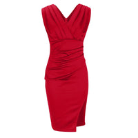 Sonjan | Damen Elegantes Midikleid – Rot