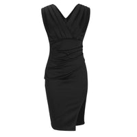 Sonjan | Damen Elegantes Midikleid – Schwarz