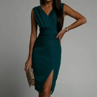 Suri - Elegantes Midi-Kleid – Grün