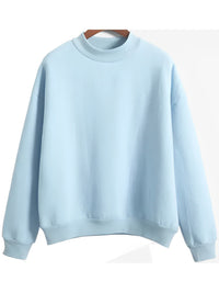 Yierlith | Sweatshirt mit Rundhalsausschnitt – Himmelblau