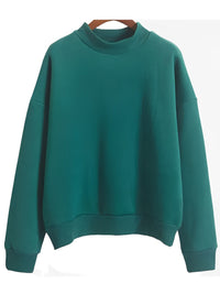Yierlith | Sweatshirt mit Rundhalsausschnitt – Dunkelgrün