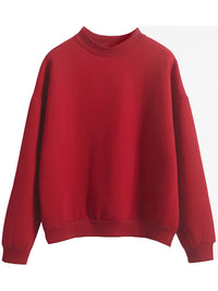 Yierlith | Sweatshirt mit Rundhalsausschnitt – Rot