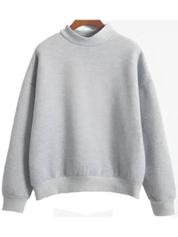 Yierlith | Sweatshirt mit Rundhalsausschnitt – Grau