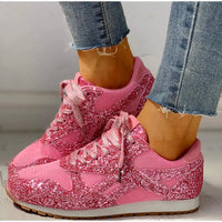 Heidi-Mode | Sportschuhe mit Pailletten In Glitzer – Rosa