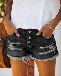 IVY - Legere Denim-Shorts für Frauen – Schwarz