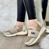 MK Slip-On Sneakers - Einfach zu tragende Sneakers für maximalen Komfort – Beige