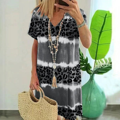 Irene - Leopard Sommerkleid