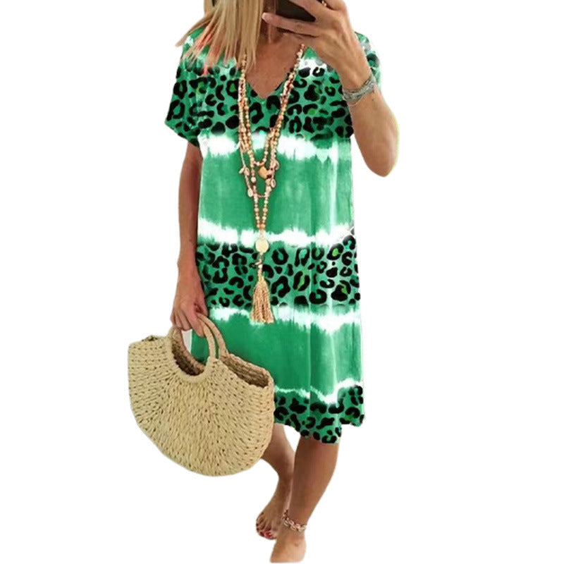 Irene - Leopard Sommerkleid