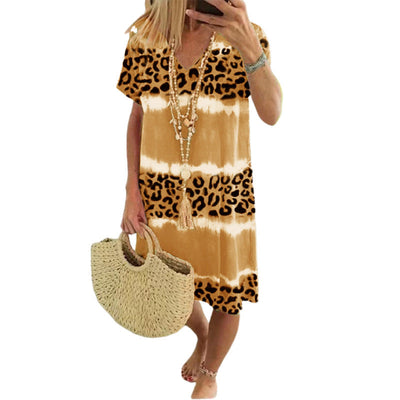 Irene - Leopard Sommerkleid