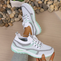 Melina | Leichte Komfort-Sneaker – Weiß-Grün