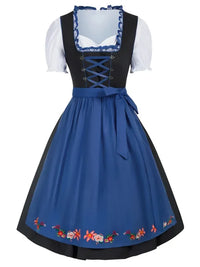 Damen Mini Oktoberfest Dirndlkleid – Blau